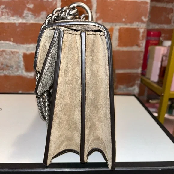 Gucci Beige GG Medium Supreme Dionysus Shoulder Bag - Picture 6 of 8